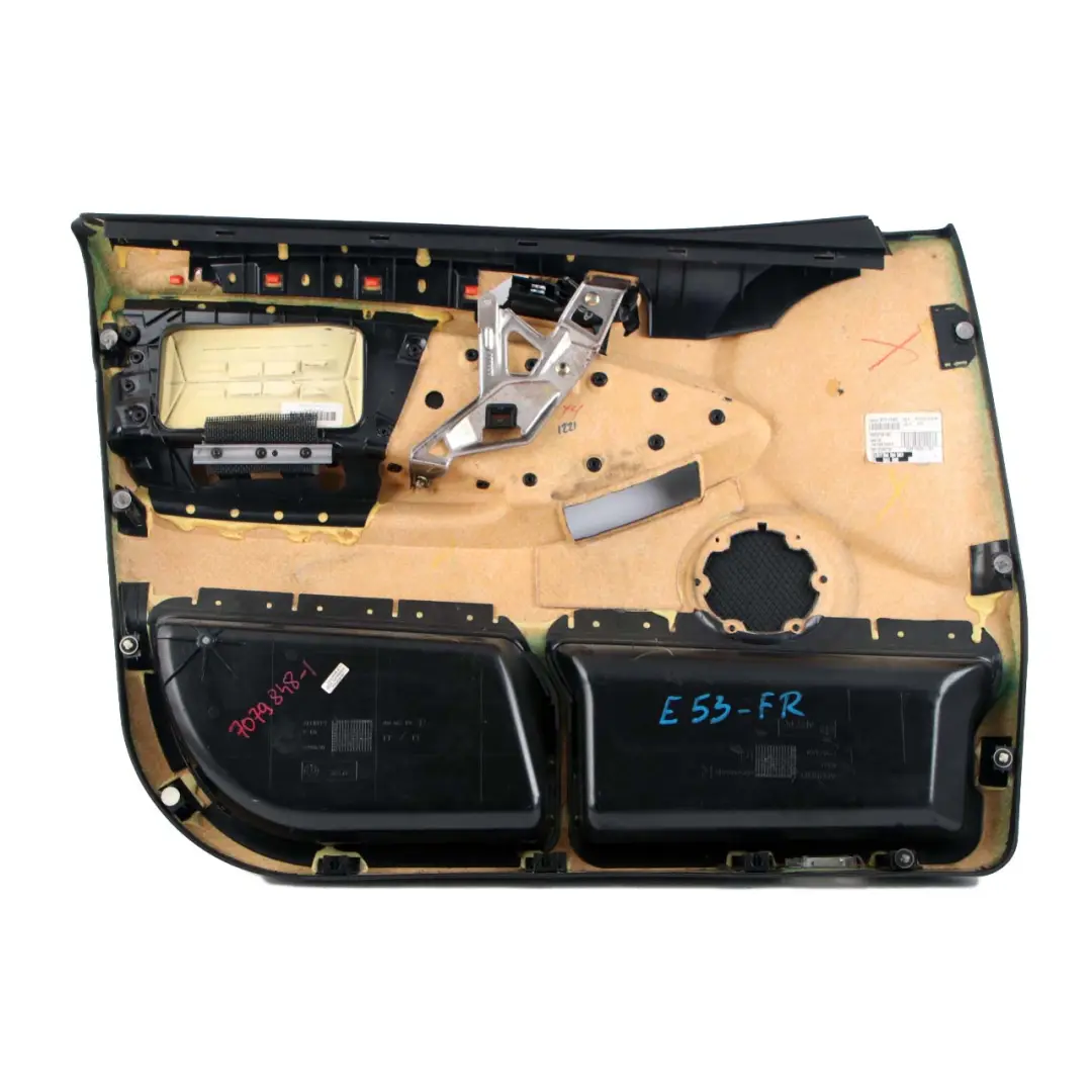 Door Card Front Right O/S Black Leather Interior Trim Panel to BMW X5 E53 with Part number 7079848 BMW X5 E53 Door Card Front Right O/S Black Leather Interior Trim Panel - SKU 7079848-1 - Part number 7079848