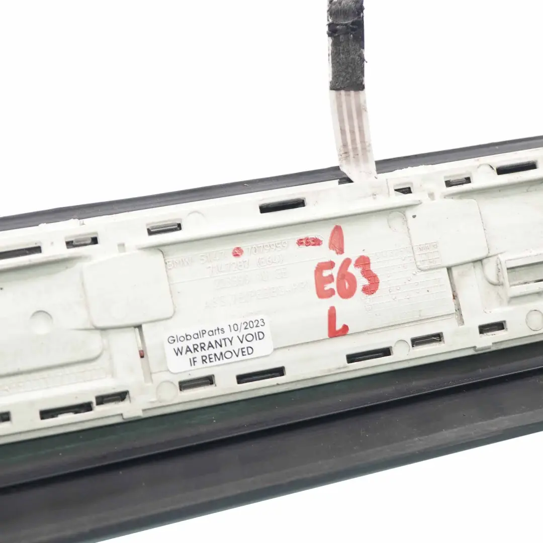 Luz Tapa Tira Entrada Interior Titan Dunkel Izquierda para BMW E63 E64 con número de pieza 7079959 BMW E63 E64 Luz Tapa Tira Entrada Interior Titan Dunkel Izquierda - SKU 7079959-1 - Número de pieza 7079959