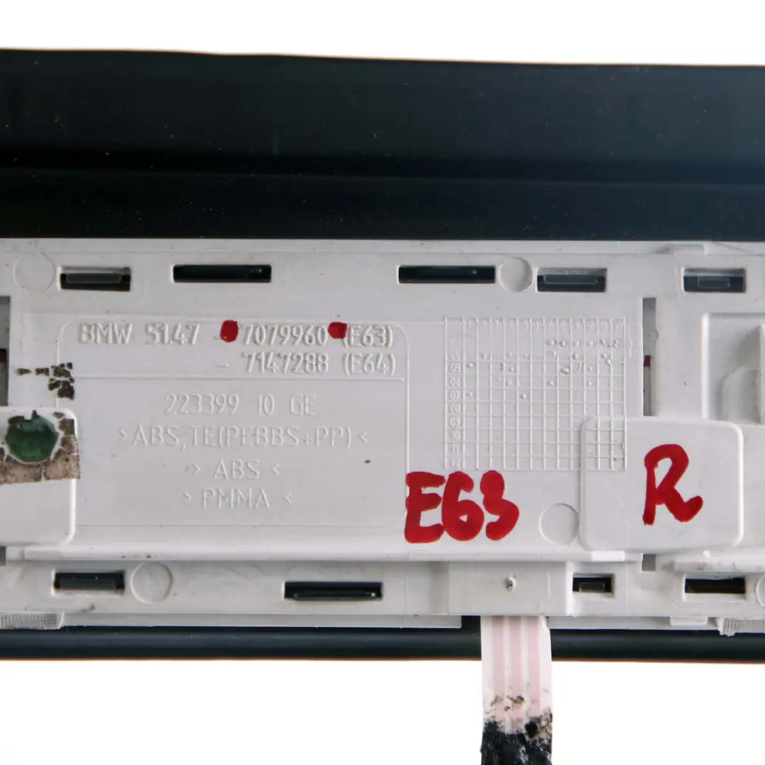 BMW E63 E64 Lichtabdeckung Leiste Eingang Innenraum Titan Dunkel Rechts - SKU 7079960 - Teilenummer 7079960