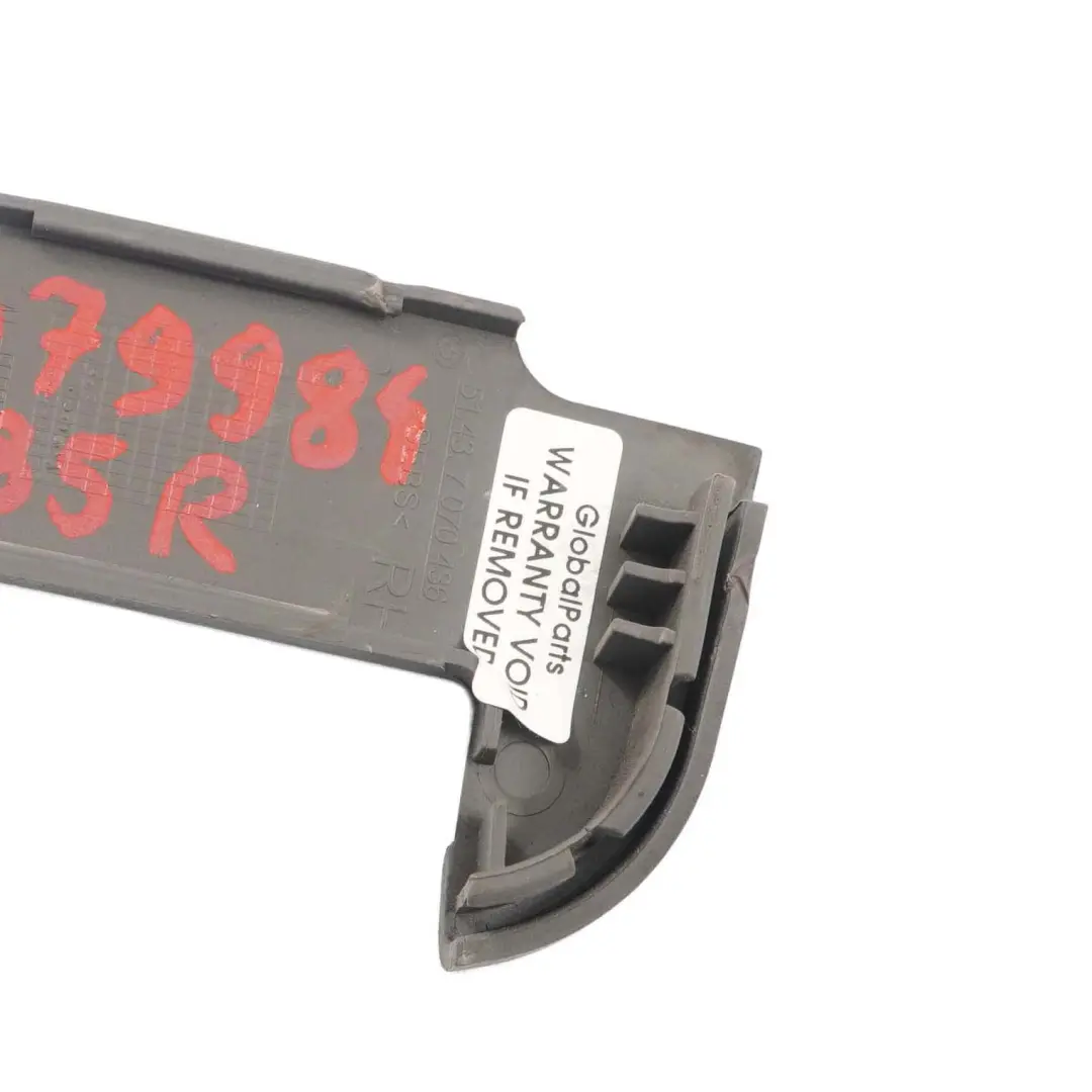 BMW Z4 er E85 Abdeckung Verkleidung Rechts Grau 7070436 - SKU 7079984 - Teilenummer 7079984