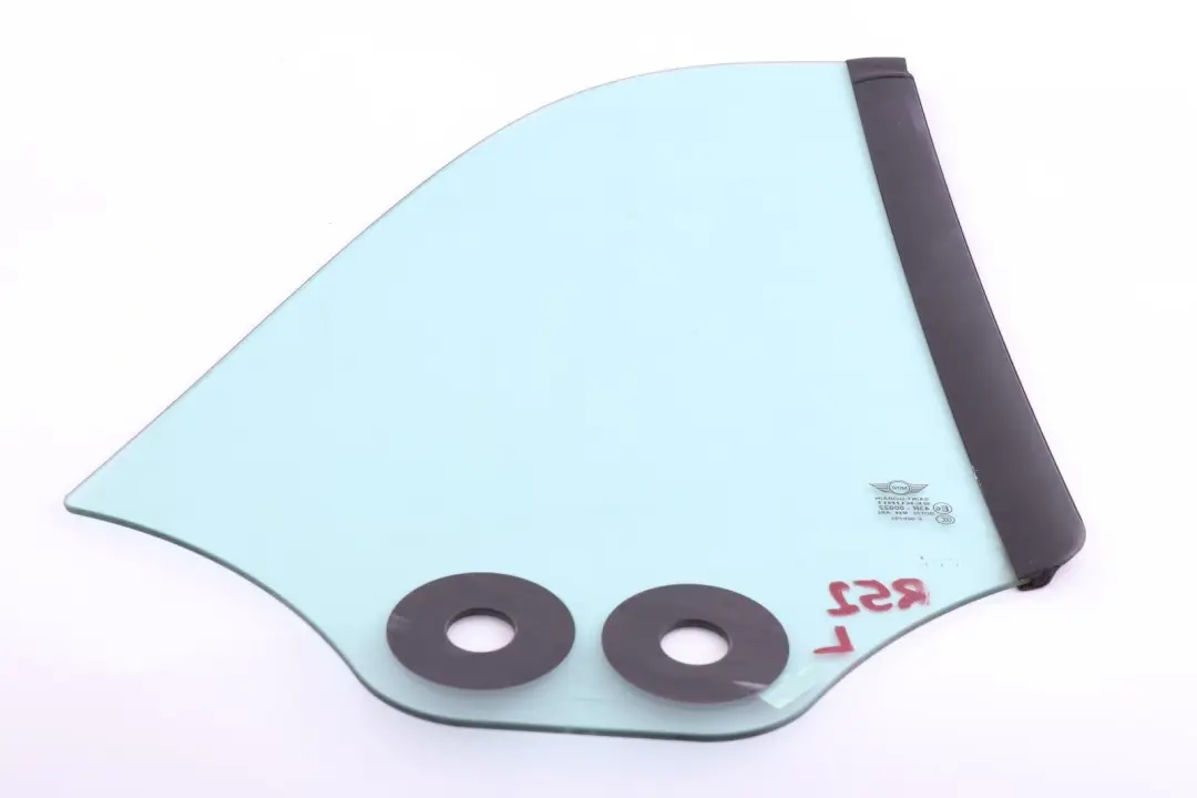 Cristal Ventana Lateral AS2 Trasera Izquierda para Mini Cooper R52 Cabrio con número de pieza 7111021 Mini Cooper R52 Cabrio Cristal Ventana Lateral AS2 Trasera Izquierda - SKU 7111021 - Número de pieza 7111021