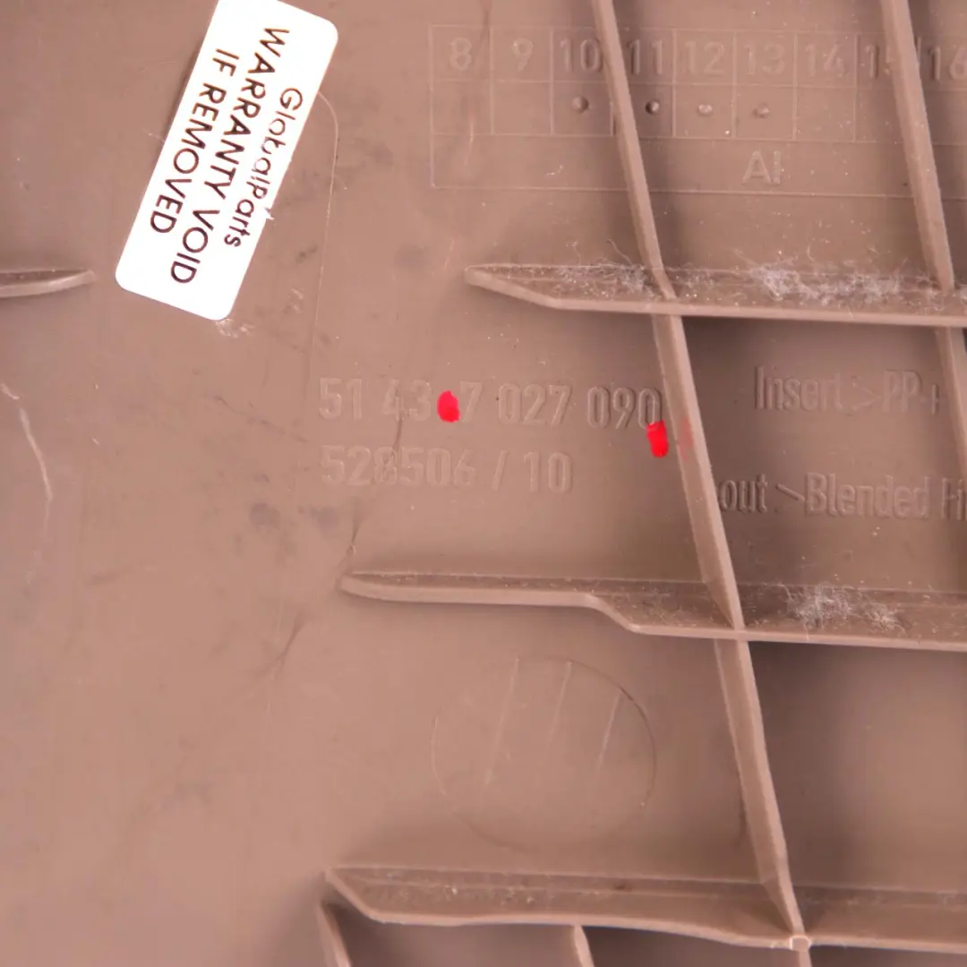 Interior Trim Column BMW E60 E61 LCI Panel B Pillar Bottom Right Truffle Brown to with Part number 7027090 Interior Trim Column BMW E60 E61 LCI Panel B Pillar Bottom Right Truffle Brown - SKU 7111338-1 - Part number 7027090