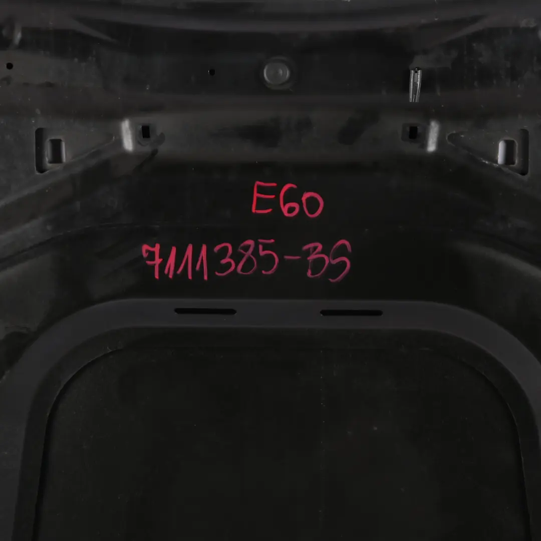 Hood Bonnet BMW E60 E61 Cover Panel Black Sapphire Metallic - 475 to with Part number 7111385 Hood Bonnet BMW E60 E61 Cover Panel Black Sapphire Metallic - 475 - SKU 7111385-BS - Part number 7111385