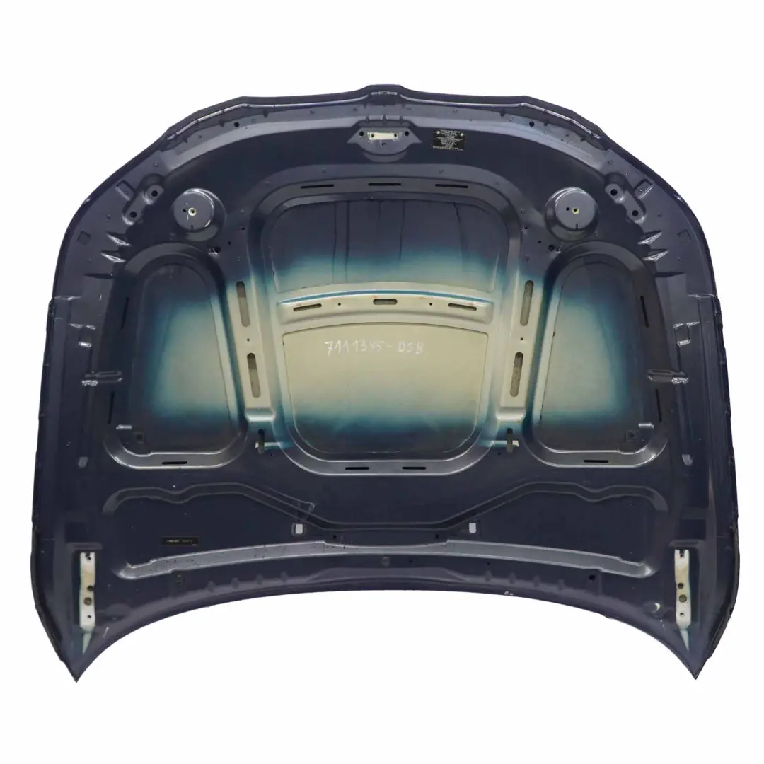 BMW E60 Hood Bonnet Cover Panel Tiefseeblau Deep Sea Blue - A76 - SKU 7111385-DSB - Part number 7111385