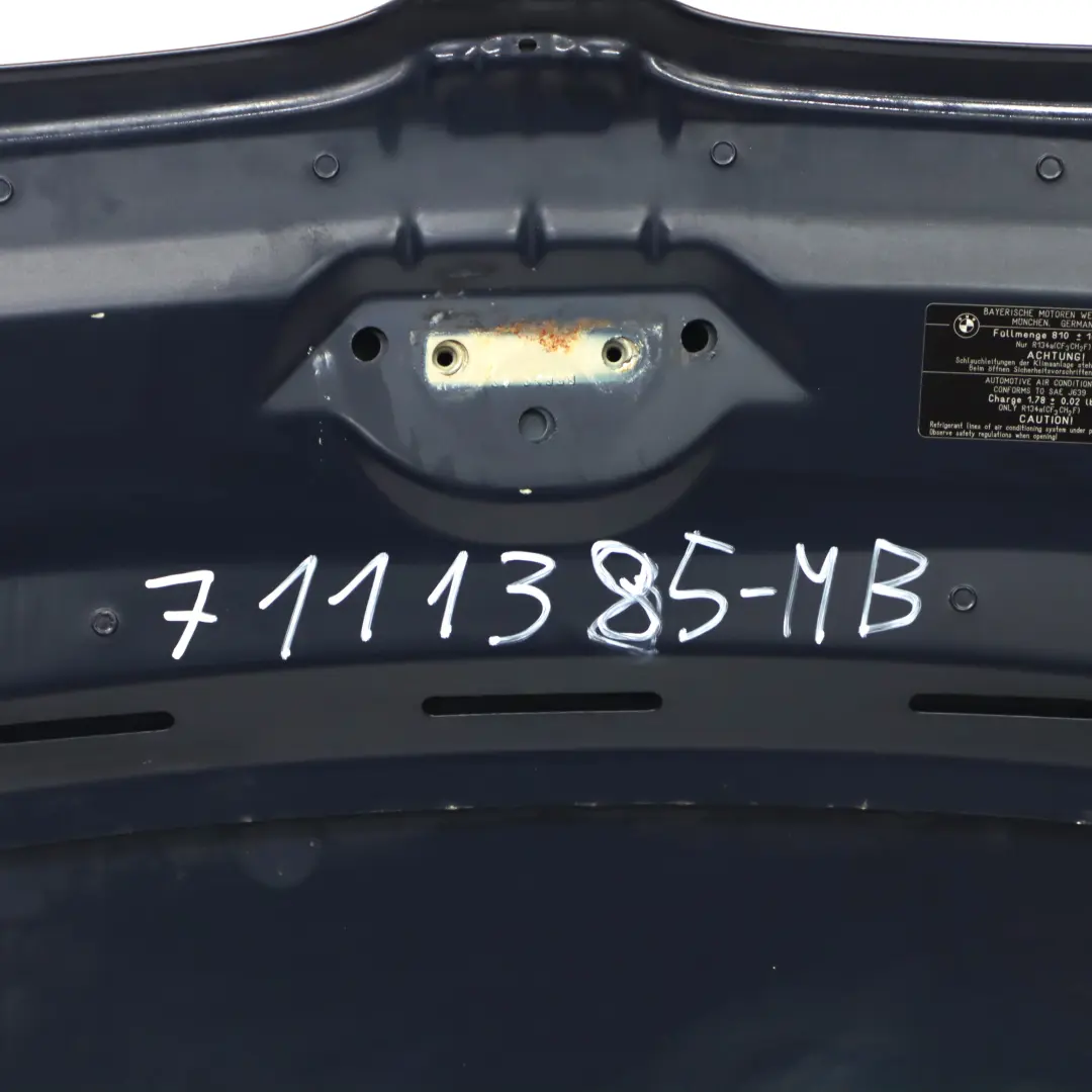 BMW E60 Maska Pokrywa Silnika Monacoblau Niebieski Metalik - A35 - SKU 7111385-MB3 - Numer Części 7111385