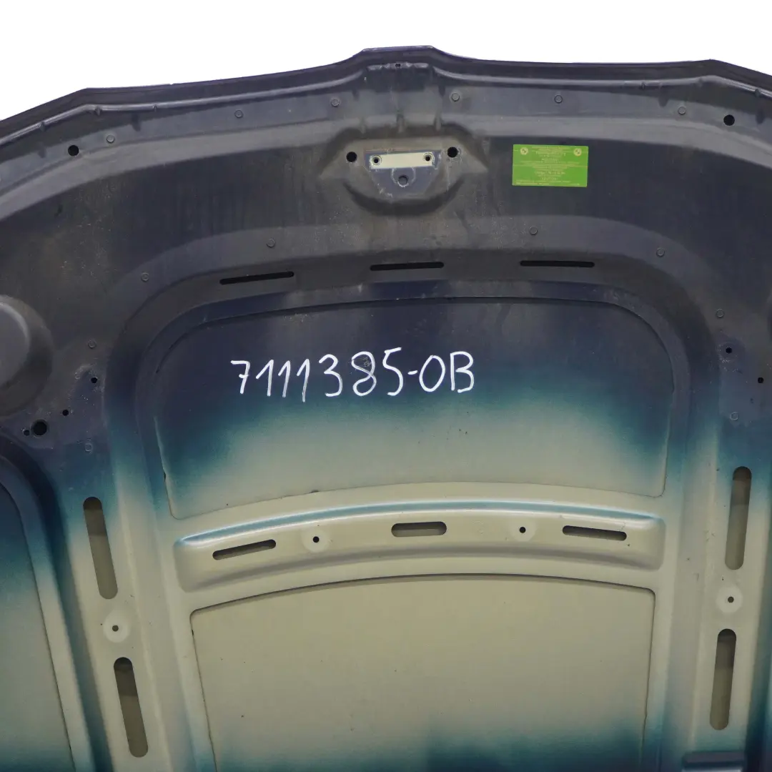 BMW 5 E60 Hood Bonnet Cover Panel Orientblau Blue Metallic - 317 - SKU 7111385-OB - Part number 7111385