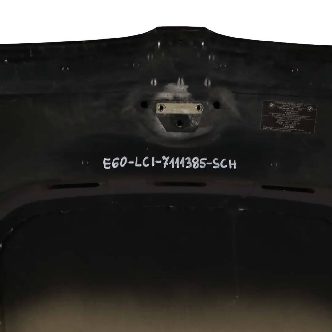 BMW E60 E61 Hood Bonnet Cover Panel Schwarz 2 Black - 668 - SKU 7111385-SCH - Part number 7111385