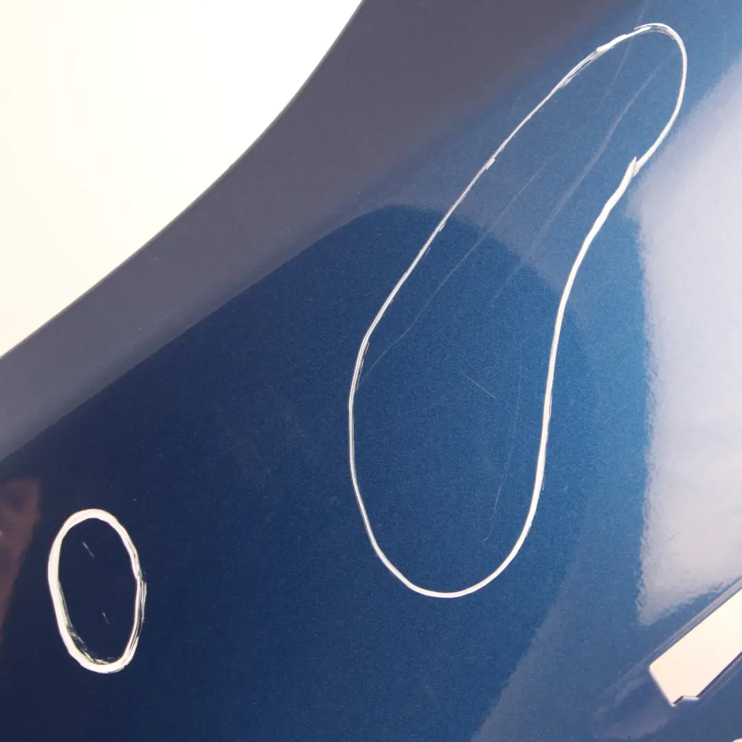 BMW E60 E61 Błotnik Lewy Przód Niebieski Le Mans Blau Metallic - 381 - SKU 7111429-LMB - Numer Części 7111429