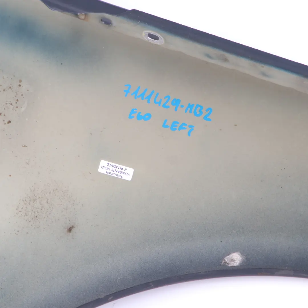 BMW E60 E61 Front Left N/S Wing Fender Side Panel Monacoblau Blue Metallic - A35 - SKU 7111429-MB2 - Part number 7111429