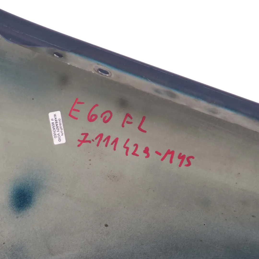 Fahrerseite Seitenwand vorne links Mysticblau Metallic A07 für BMW 5 er E60 E61 LCI mit Teilenummer 7111429 BMW 5 er E60 E61 LCI Fahrerseite Seitenwand vorne links Mysticblau Metallic A07 - SKU 7111429-MYS - Teilenummer 7111429