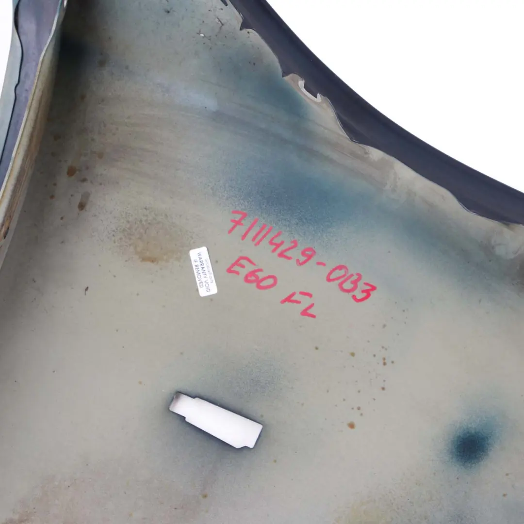 BMW 5 E60 E61 3 Front Left N/S Wing Fender Side Panel Orientblau Blue - 317 - SKU 7111429-OB3 - Part number 7111429