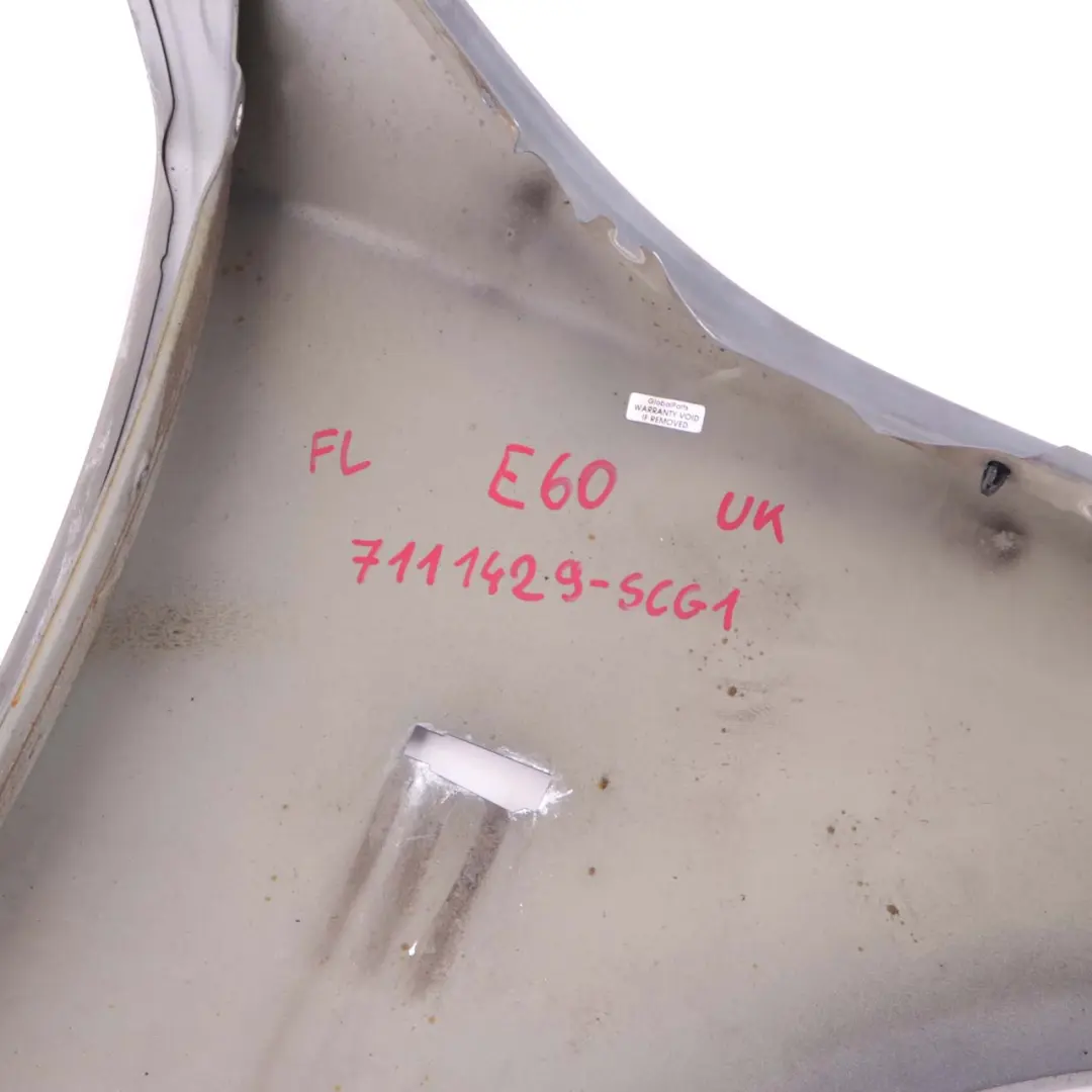 BMW 5 E60 E61 Front Left Wing Fender Side Panel N/S Spacegrau Space Grey - A52 - SKU 7111429-SCG1 - Part number 7111429
