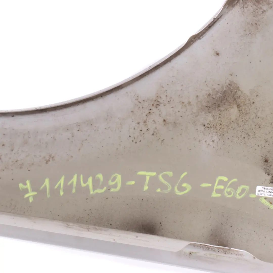 Wing Panel Front Left N/S Side Fender Titan Silver Metallic - 354 to BMW E60 E61 with Part number 7111429 BMW E60 E61 Wing Panel Front Left N/S Side Fender Titan Silver Metallic - 354 - SKU 7111429-TS6 - Part number 7111429