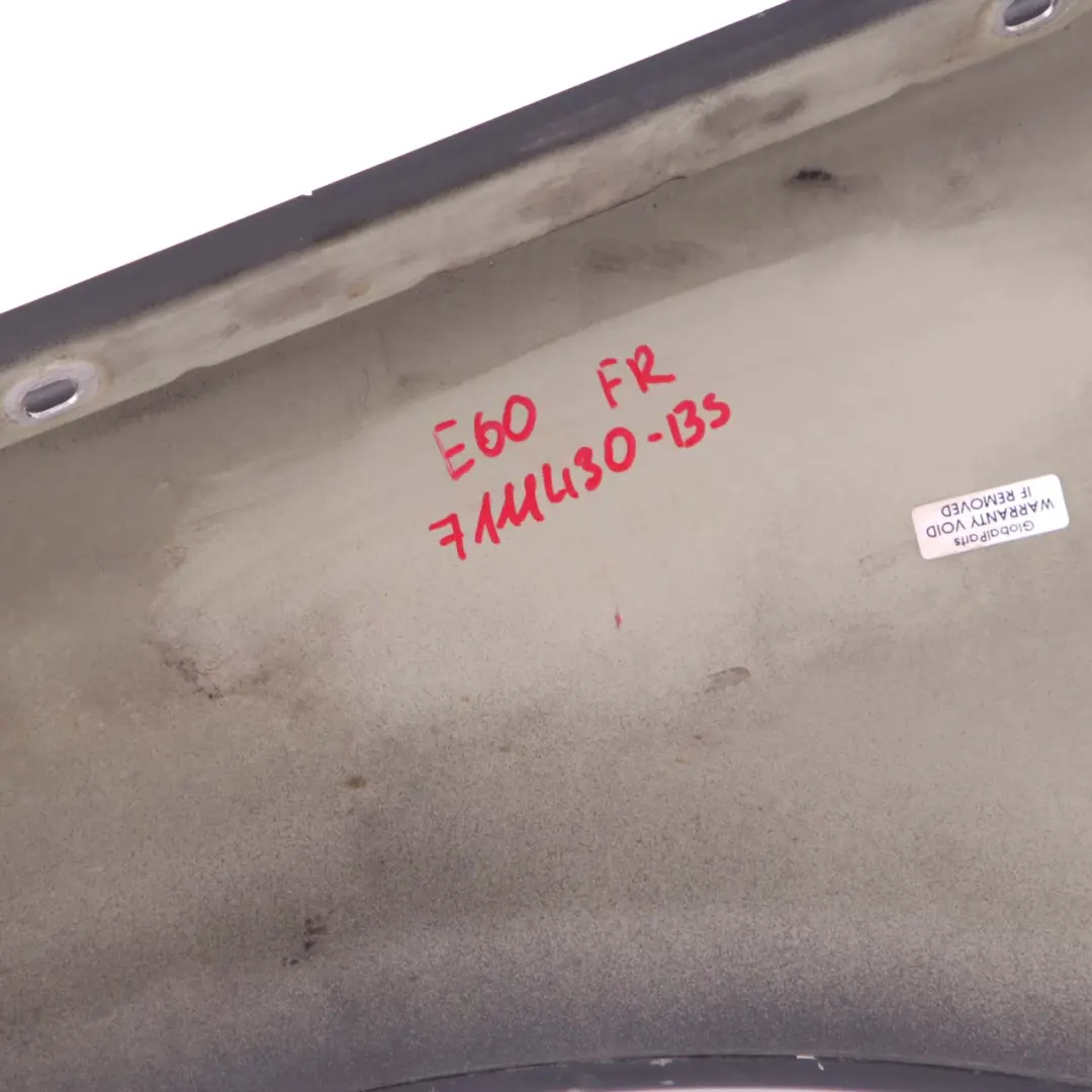 Wing Panel BMW E60 E61 Front Right O/S Side Fender Black Sapphire Metallic - 475 to with Part number 7111430 Wing Panel BMW E60 E61 Front Right O/S Side Fender Black Sapphire Metallic - 475 - SKU 7111430-BS1 - Part number 7111430