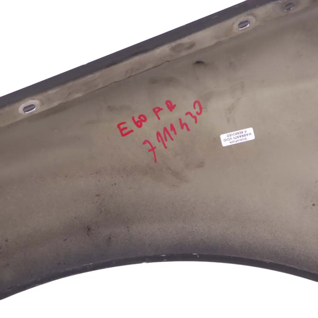 Wing Panel BMW E60 E61 Front Right O/S Side Fender Black Sapphire Metallic 475 to with Part number 7111430 Wing Panel BMW E60 E61 Front Right O/S Side Fender Black Sapphire Metallic 475 - SKU 7111430-BS - Part number 7111430