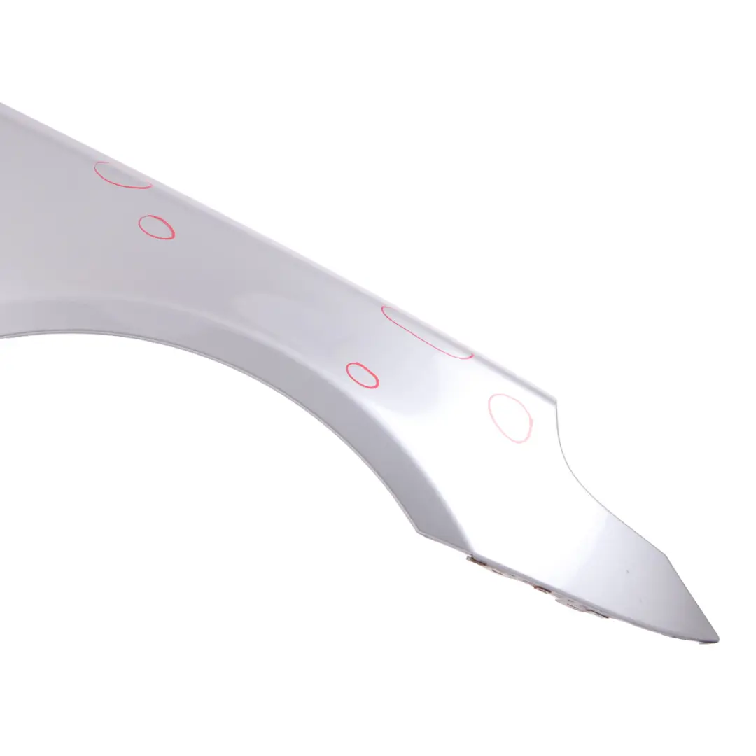  Wing Panel Fender BMW E60 Front Right O/S Side Panel Silbergrau Silver Grey A08 - SKU 7111430-SBG3 - Part number 7111430