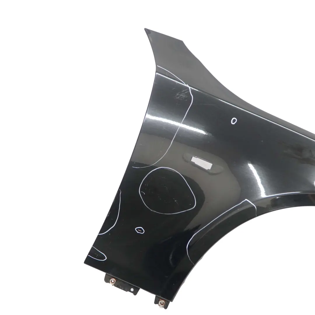 BMW 5 E60 E61 2 Front Right Wing Fender Side Panel O/S Schwarz 2 Black 668 - SKU 7111430-SCH2 - Part number 7111430