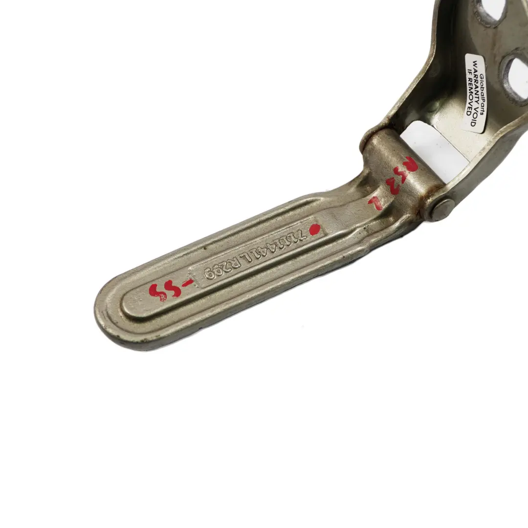 Boot Lid Hatch Hinge Left N/S Sparkling Silver A60 to Mini R52 Cabrio Tailgate with Part number 7144001 Mini R52 Cabrio Tailgate Boot Lid Hatch Hinge Left N/S Sparkling Silver A60 - SKU 7111441-SS - Part number 7144001