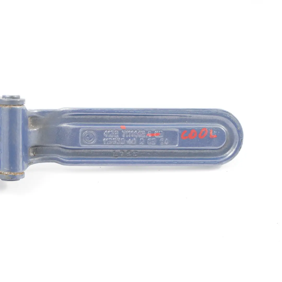 Scharnier Heckklappe Hinten Rechts Cool Blue Blau - A27 für Mini R52 Cabrio mit Teilenummer 7144002 Mini R52 Cabrio Scharnier Heckklappe Hinten Rechts Cool Blue Blau - A27 - SKU 7111442-COOL - Teilenummer 7144002