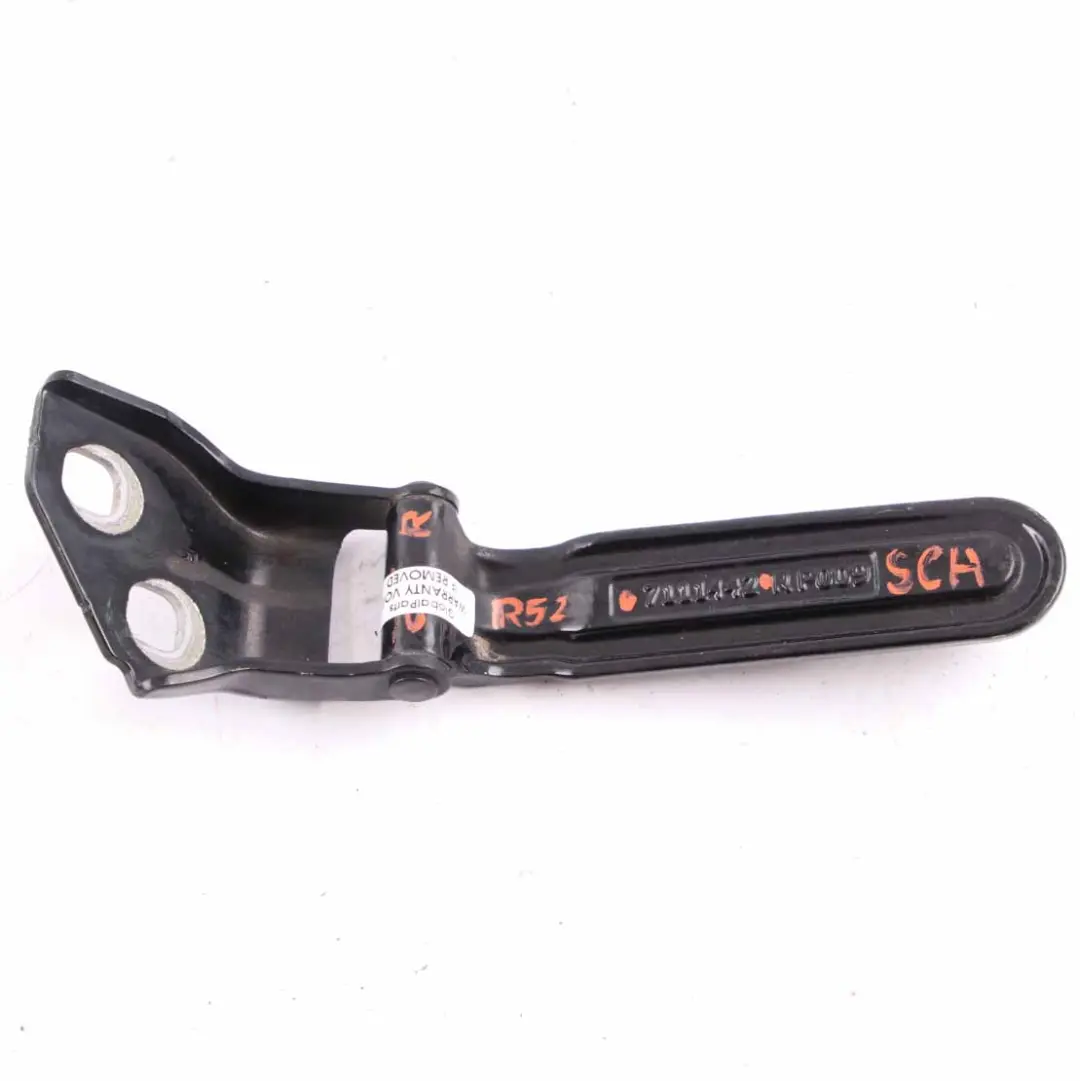 Prawy Zawias Bagażnika Schwarz Czarny do Mini R52 o numerze 7144002 Mini R52 Prawy Zawias Bagażnika Schwarz Czarny - SKU 7111442-SCH - Numer Części 7144002