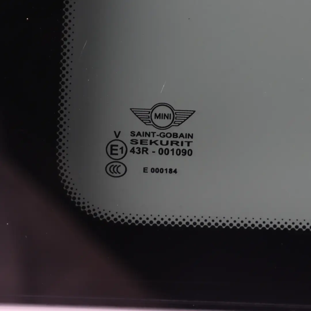 Mini Cooper R50 R53 Side Quarter Window Glass Rear Left N/S Black AS3 - SKU 7111645-1 - Part number 7111645