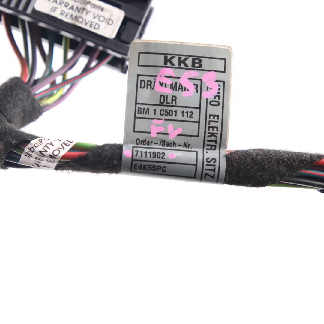 Wiring BMW X3 E83 Z4 E85 Loom Harness Passenger Side to Seat with Part number 7111902 Seat Wiring BMW X3 E83 Z4 E85 Loom Harness Passenger Side - SKU 7111902 - Part number 7111902