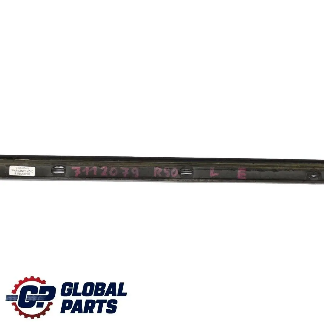 Mini Cooper One R50 Techo lateral izquierdo Moldura Schwarz Negro - SKU 7112079 - Número de pieza 7112079