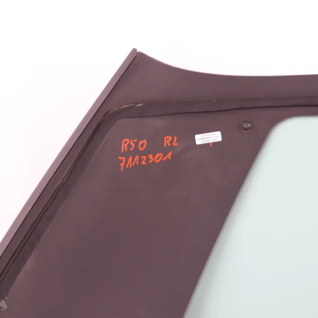 Vitre Mini R50 R53 Arrière côté gauche Vert AS2 Garniture pour à propos du numéro de pièce 7112301 Vitre Mini R50 R53 Arrière côté gauche Vert AS2 Garniture - SKU 7112301 - Numéro de pièce 7112301