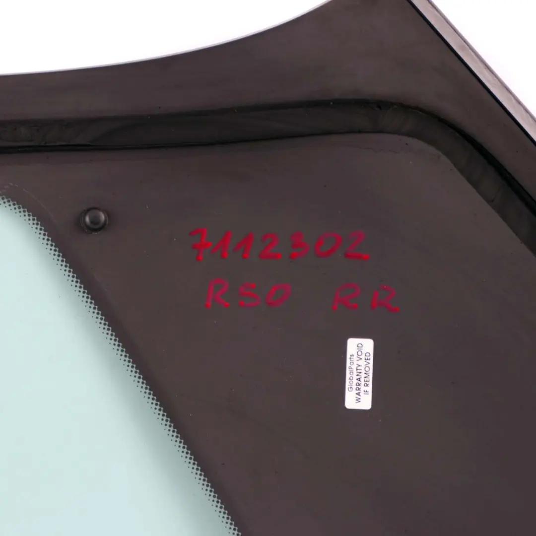 Seitenscheibe Fensterglas Grün Hinten Rechts für Mini Cooper One R50 R53 mit Teilenummer 7112302 Mini Cooper One R50 R53 Seitenscheibe Fensterglas Grün Hinten Rechts - SKU 7112302 - Teilenummer 7112302