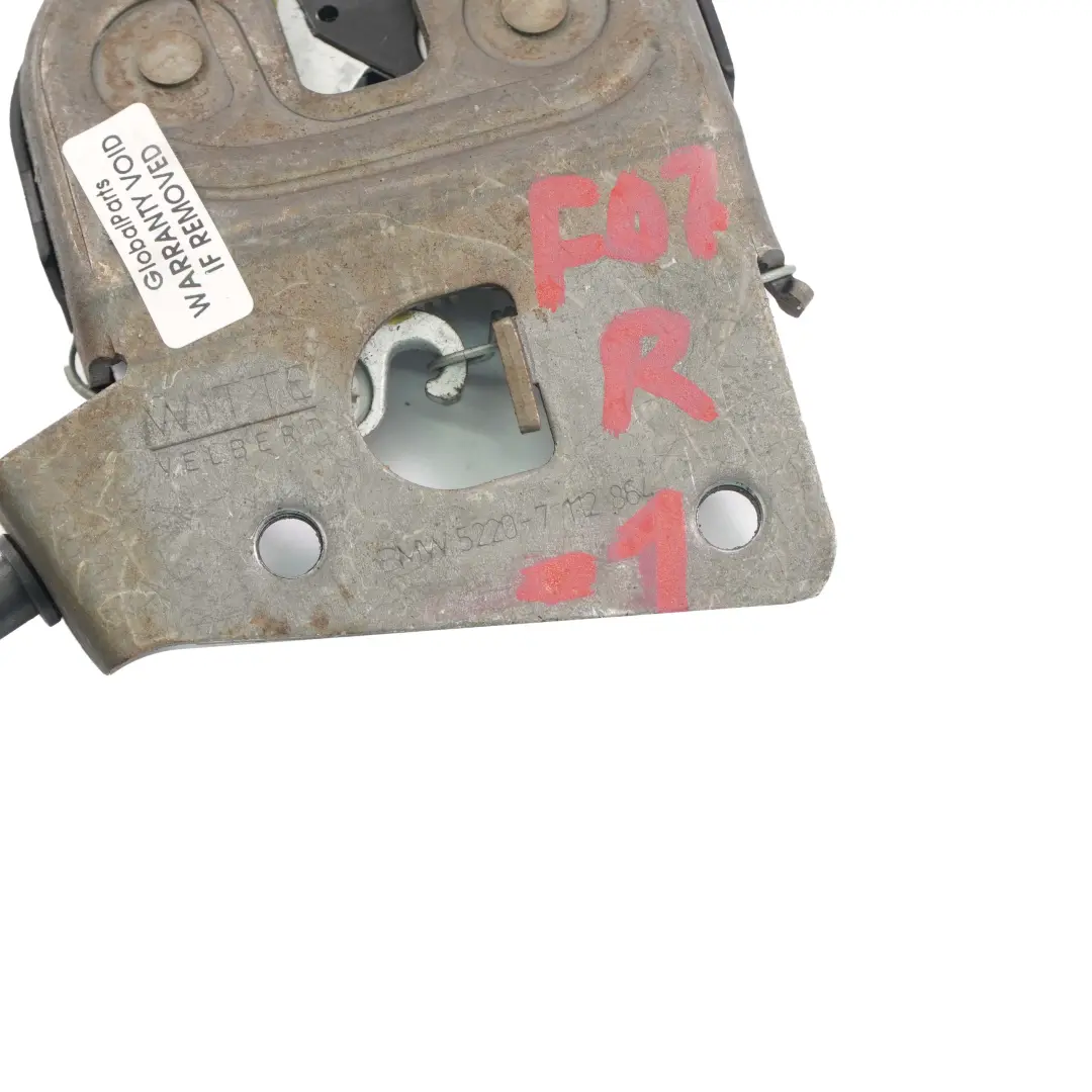 Asiento Trasero Marco Mecanismo Derecho O / Cerradura Manija para BMW F07 GT con número de pieza 7112864 BMW F07 GT Asiento Trasero Marco Mecanismo Derecho O / Cerradura Manija - SKU 7112864-2 - Número de pieza 7112864