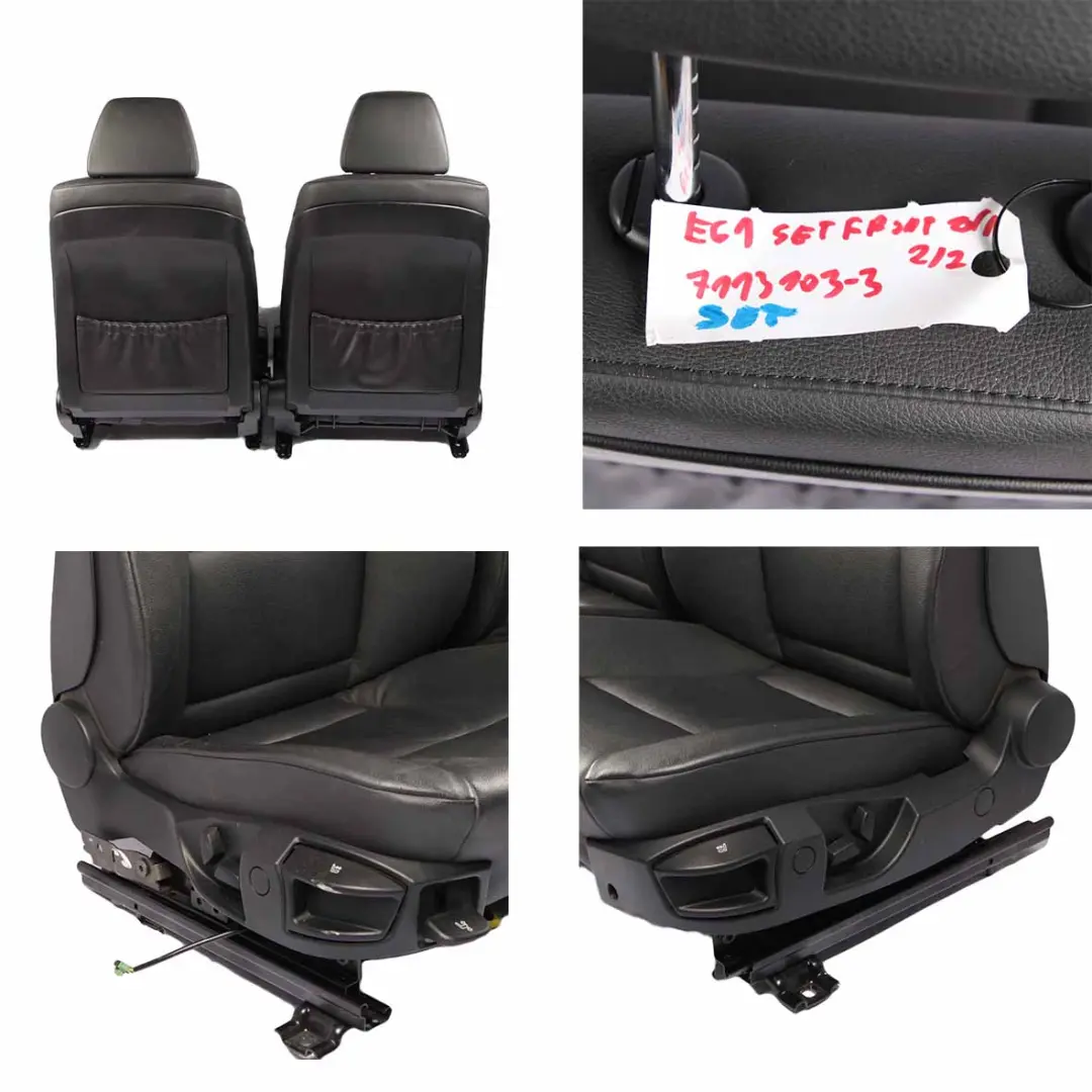 Leather Seats BMW E60 E61 Black Dakota Interior Front Driver Passenger Seat to with Part number 7113103 Leather Seats BMW E60 E61 Black Dakota Interior Front Driver Passenger Seat - SKU 7113103-3 - Part number 7113103