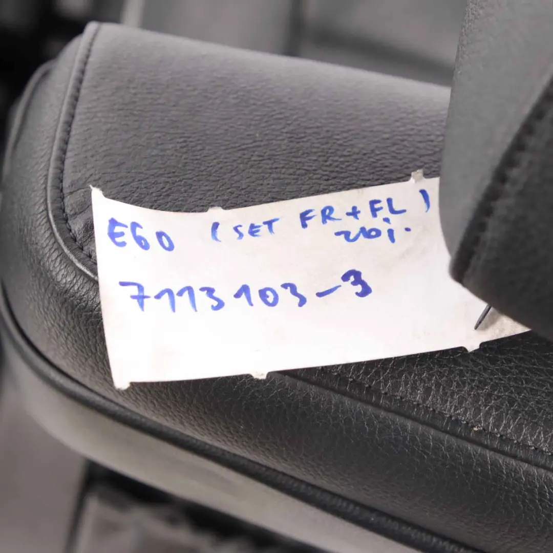 Leather Seats BMW E60 E61 Black Dakota Interior Front Driver Passenger Seat to with Part number 7113103 Leather Seats BMW E60 E61 Black Dakota Interior Front Driver Passenger Seat - SKU 7113103-5 - Part number 7113103