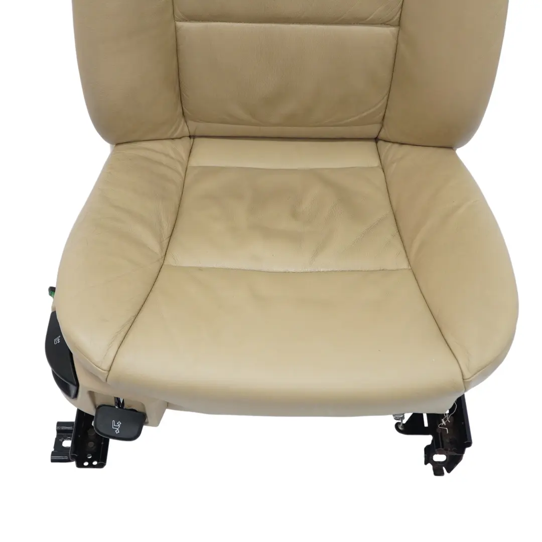 Beige Cuero Delantero Derecho Asiento para BMW E60 E61 con número de pieza 7113112 BMW E60 E61 Beige Cuero Delantero Derecho Asiento - SKU 7113112-3 - Número de pieza 7113112