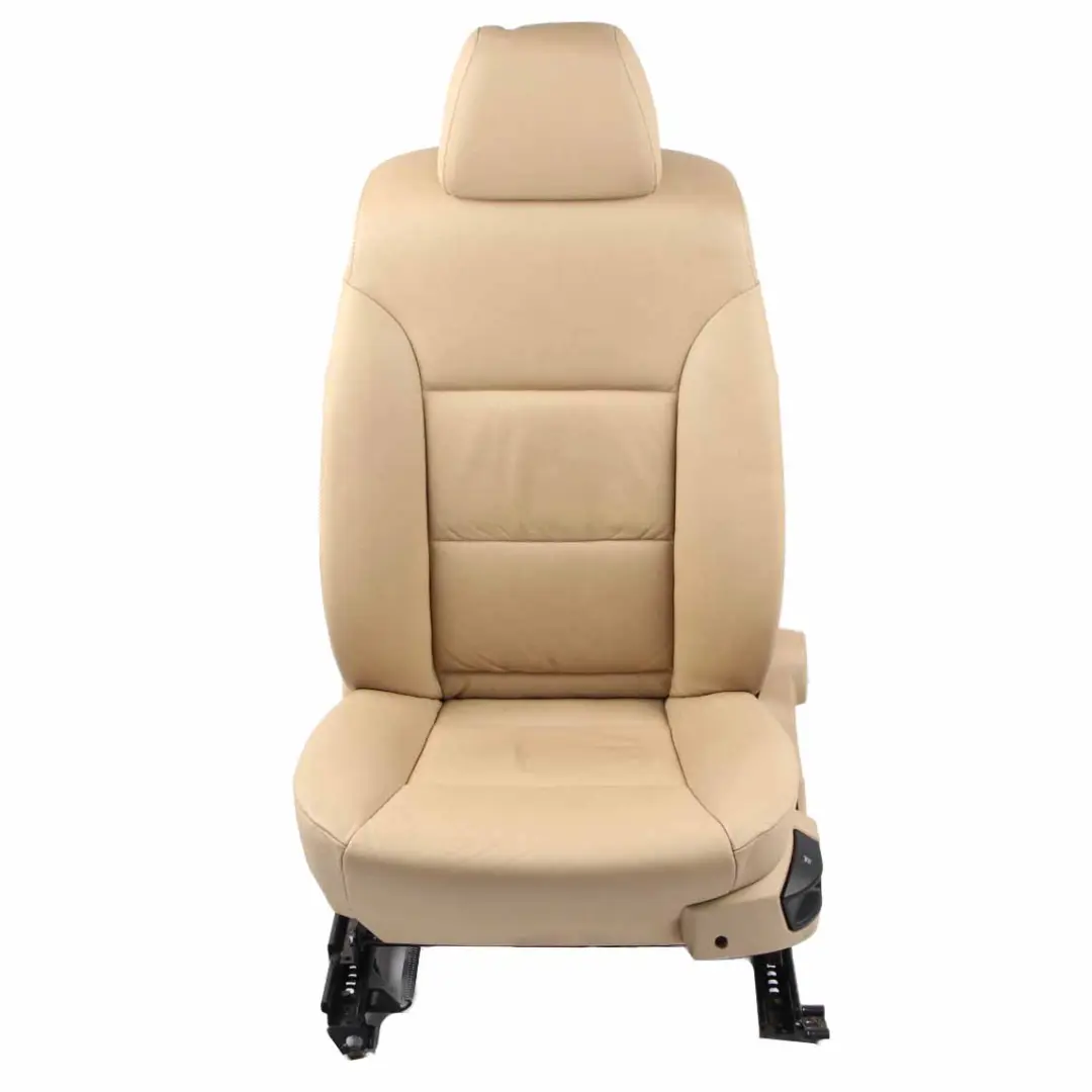 Front Left N/S Seat Beige Leather Dakota to BMW E60 E61 with Part number 7113112 BMW E60 E61 Front Left N/S Seat Beige Leather Dakota - SKU 7113112-5 - Part number 7113112