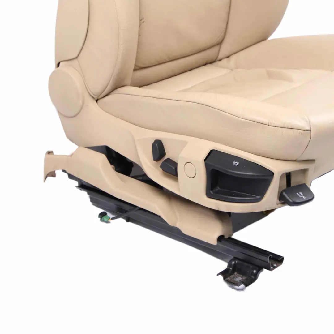 Beige Leather Front Right O/S Seat to BMW 5 Series E60 E61 with Part number 7113112 BMW 5 Series E60 E61 Beige Leather Front Right O/S Seat - SKU 7113112-6 - Part number 7113112