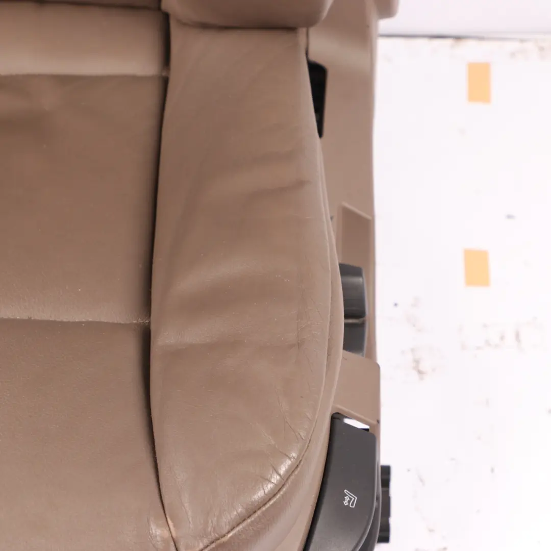 Front Left N/S Seat Heated Truffle Brown Leather Dakota Interior to BMW E60 with Part number 7113120 BMW E60 Front Left N/S Seat Heated Truffle Brown Leather Dakota Interior - SKU 7113120-1 - Part number 7113120