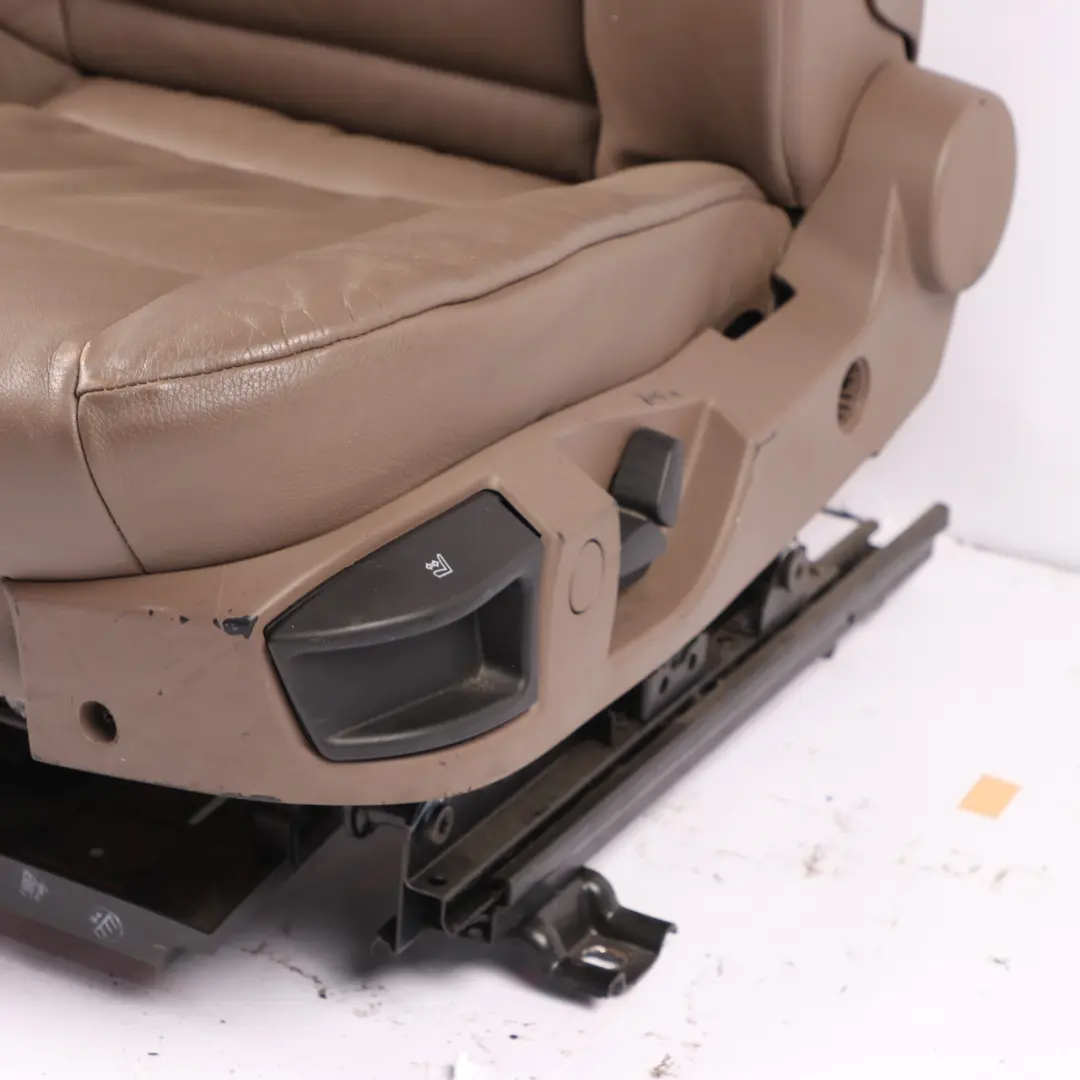 Front Left N/S Seat Heated Truffle Brown Leather Dakota Interior to BMW E60 with Part number 7113120 BMW E60 Front Left N/S Seat Heated Truffle Brown Leather Dakota Interior - SKU 7113120-1 - Part number 7113120
