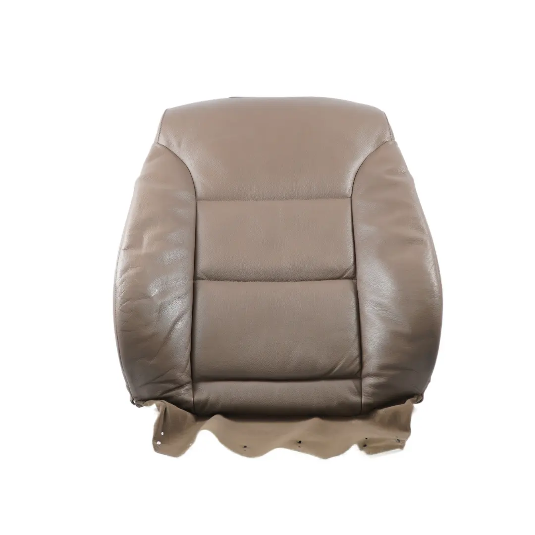 BMW E60 Seat Backrest Front Left Right N/O/S Leather Cover Panel Truffle Brown - SKU 7113120-2 - Part number 7113120