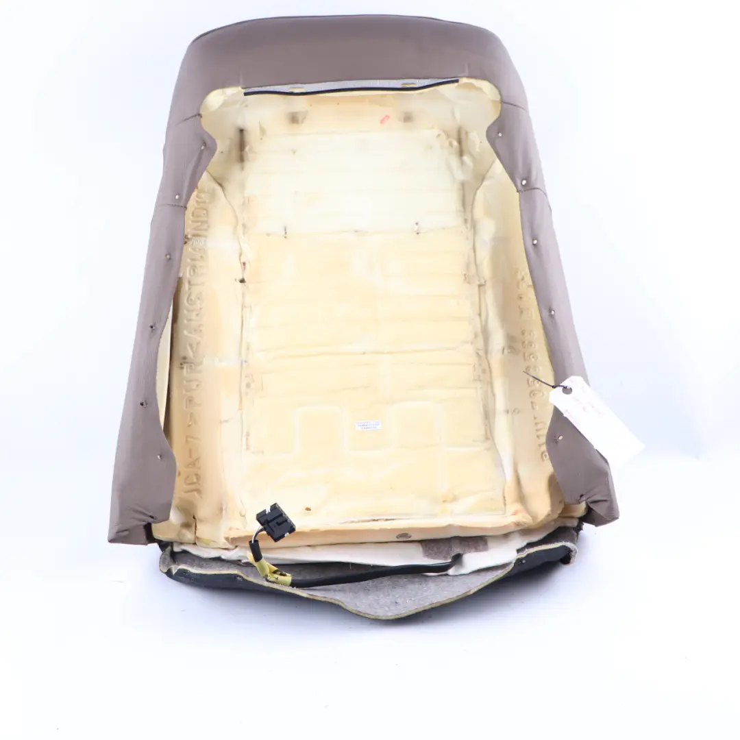 Backrest Front Left Right N/O/S Heated Cover Leather Truffle Brown to BMW E60 Seat with Part number 7113120 BMW E60 Seat Backrest Front Left Right N/O/S Heated Cover Leather Truffle Brown - SKU 7113120-3 - Part number 7113120