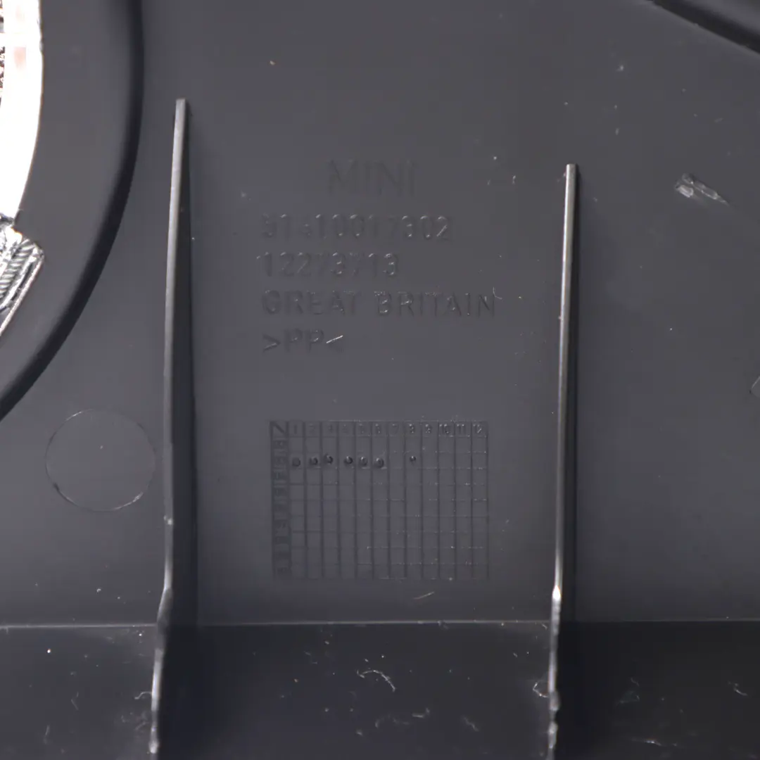 Mini R50 R53 Vorne Links Türkarte Seitenverkleidung Panther Schwarz Anthrazit - SKU 7113431-3 - Teilenummer 7113431