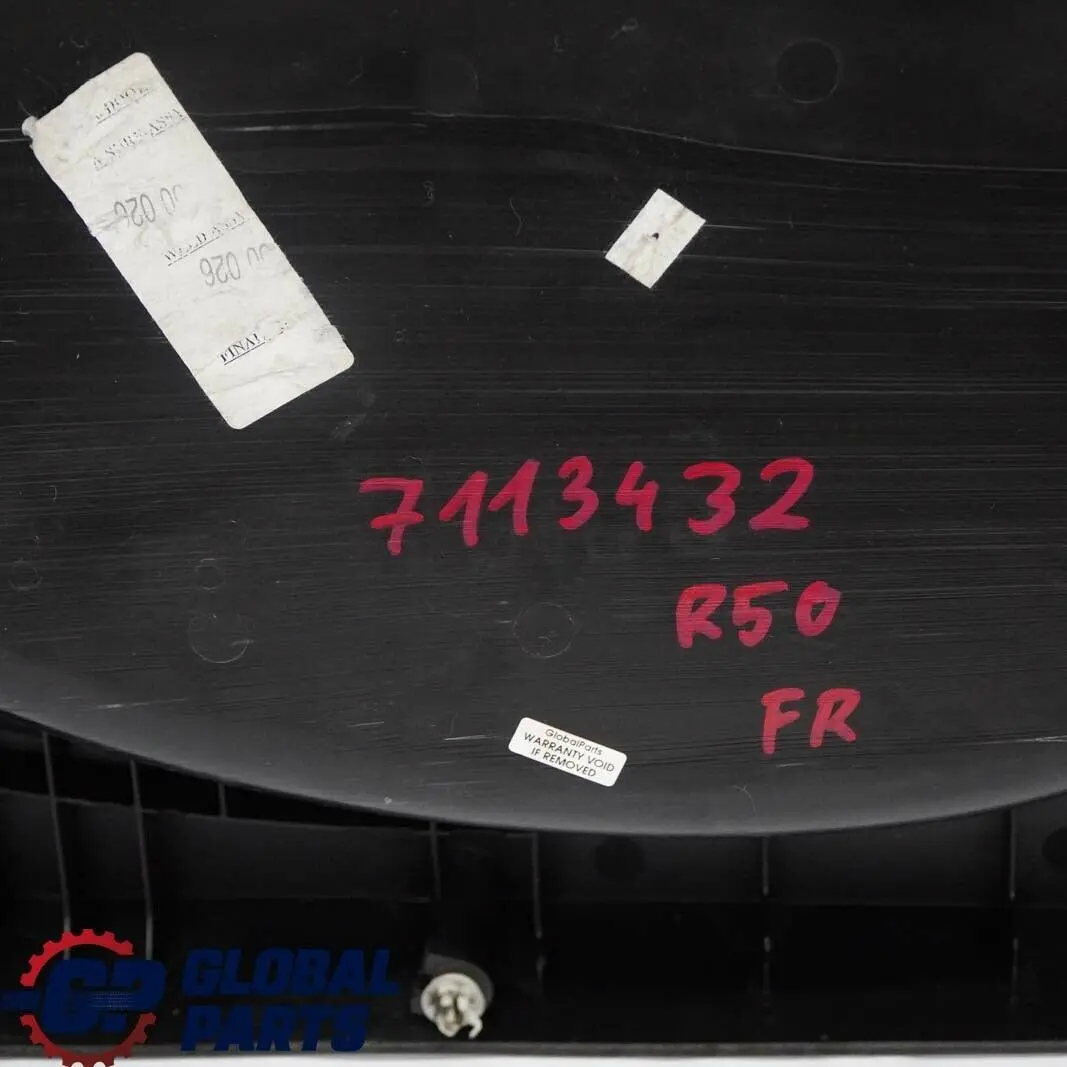 Mini R50 R53 Panel puerta delantera derecha Negro Antracita - SKU 7113432 - Número de pieza 7113432