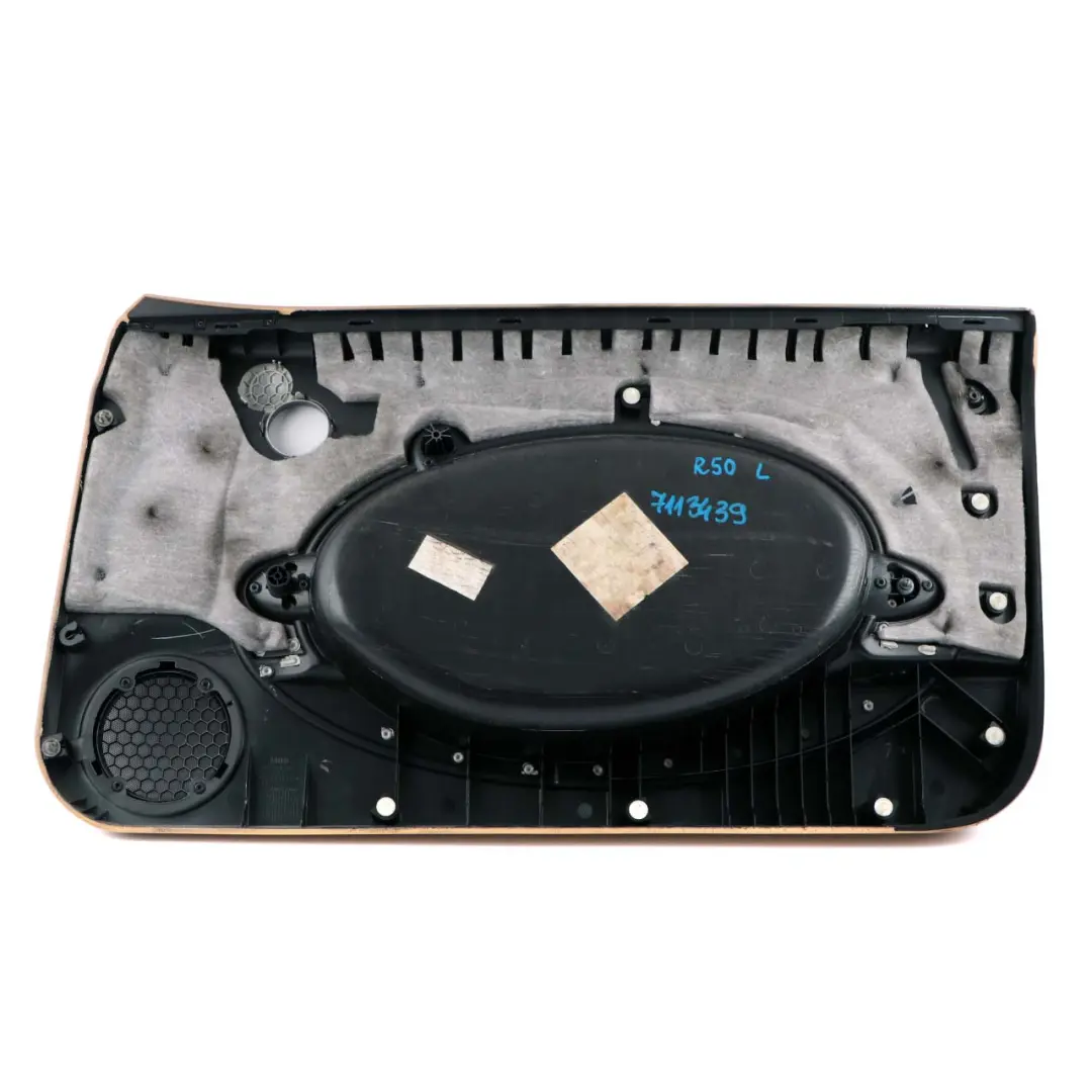 Front Left N/S Door Card Side Trim Panel Cordoba Beige Anthracite to Mini R50 R53 with Part number 7113439 Mini R50 R53 Front Left N/S Door Card Side Trim Panel Cordoba Beige Anthracite - SKU 7113439 - Part number 7113439