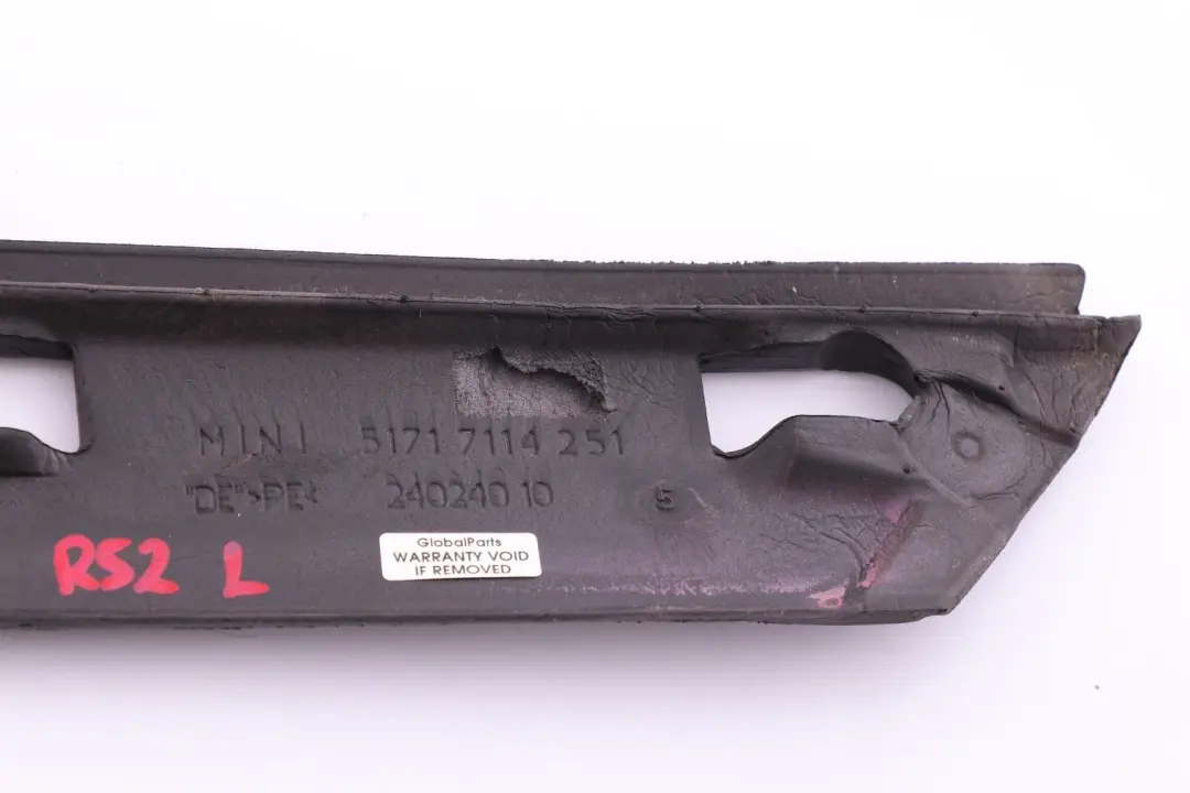 Mini Cooper R52 Cabrio A-pillar Moulded Foam Insulation Left N/S - SKU 7114251 - Part number 7114251