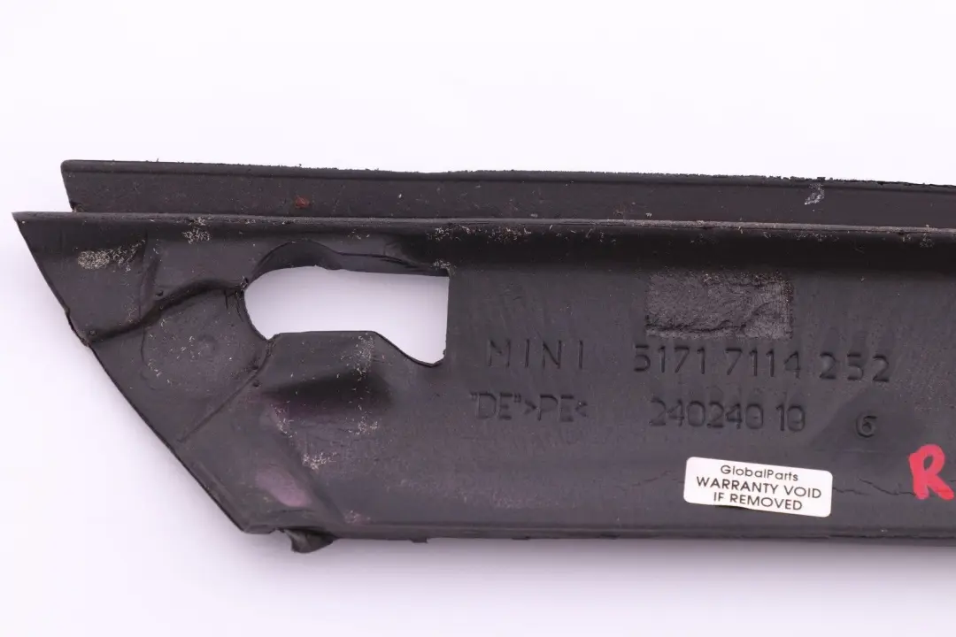 BMW Mini Cooper R52 Cabrio A-pillar Moulded Foam Insulation Right O/S - SKU 7114252 - Part number 7114252