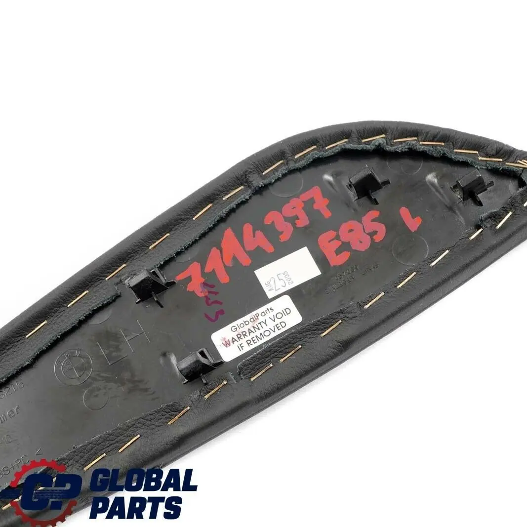 BMW Z4 Serie E85 E86 Roadster Consola Central Panel Izquierdo Cuero Negro - SKU 7114397 - Número de pieza 7114397