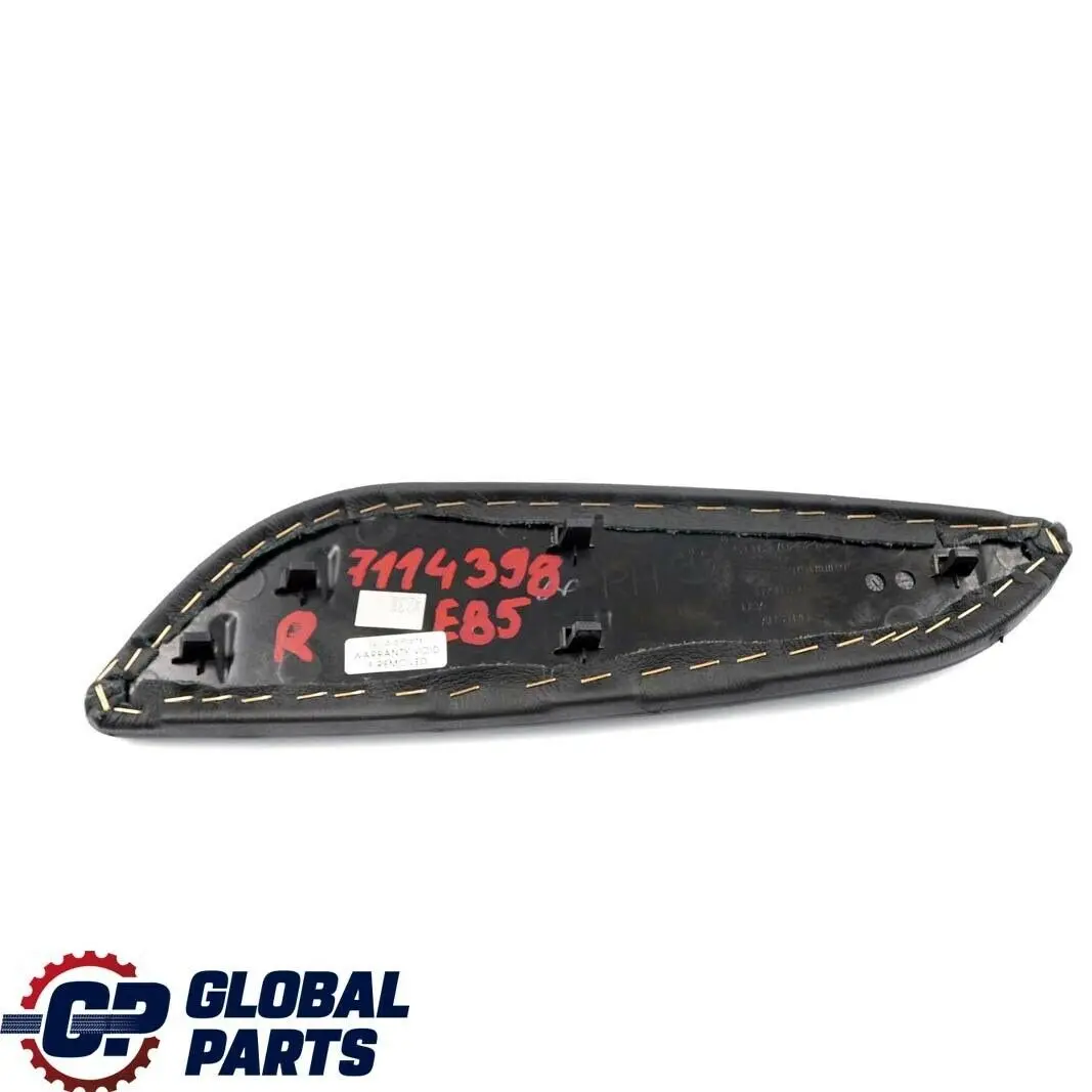 Consola Central Panel Trim Derecho Cuero Negro para BMW Z4 Serie E85 E86 Roadster con número de pieza 7114398 BMW Z4 Serie E85 E86 Roadster Consola Central Panel Trim Derecho Cuero Negro - SKU 7114398 - Número de pieza 7114398