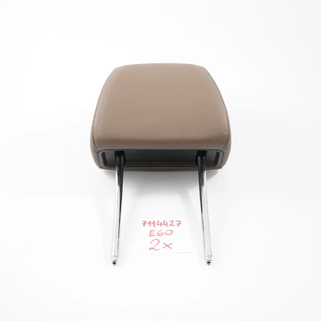 Reposacabezas Asiento Delantero Izquierdo Derecho Cuero Marrón para BMW E60 E61 con número de pieza 7076666 BMW E60 E61 Reposacabezas Asiento Delantero Izquierdo Derecho Cuero Marrón - SKU 7076666 - Número de pieza 7076666