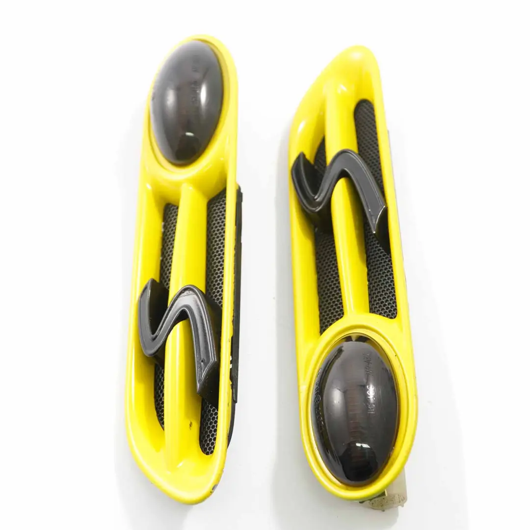 Mini R52 R53 Finisher Indicator Panel Trim Anteriore Sinistro Destro Giallo Set - SKU 7114733 / 7114734-2 - Numero di parte 7114733