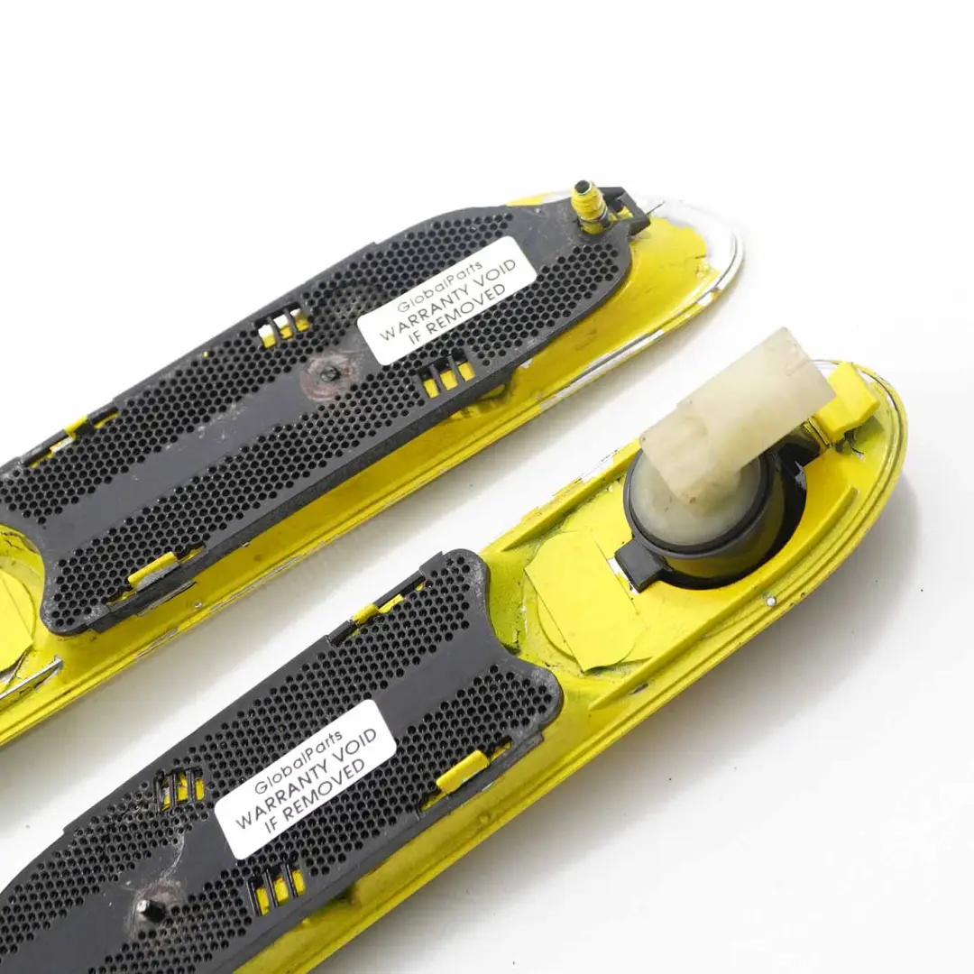 Finisher Indicator Panel Trim Front Left Right Yellow Set to Mini R52 R53 with Part number 7114733 Mini R52 R53 Finisher Indicator Panel Trim Front Left Right Yellow Set - SKU 7114733 / 7114734-2 - Part number 7114733