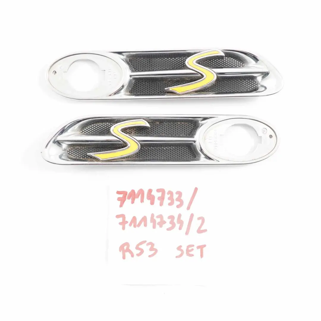 LED Garniture Panneau Indicateur Finisseur Anteriore Chrome per Mini R52 R53 con numero di parte 7114733 Mini R52 R53 LED Garniture Panneau Indicateur Finisseur Anteriore Chrome - SKU 7114733 / 7114734-3 - Numero di parte 7114733
